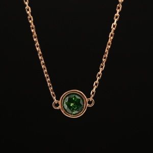 14k Gold and 0.38 CT Diamond Solitaire Necklace